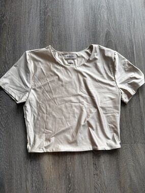 Babaton Off-White Contour cropped top.